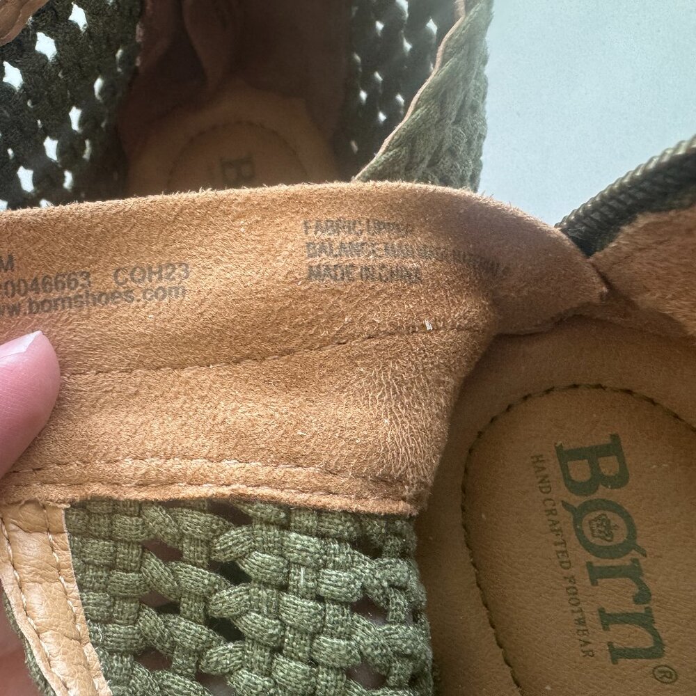 Born Iwa Mac Sandals Women's Size 11M Green Macrame Perforated BR0046663 CQH23 - Picture 8 of 12